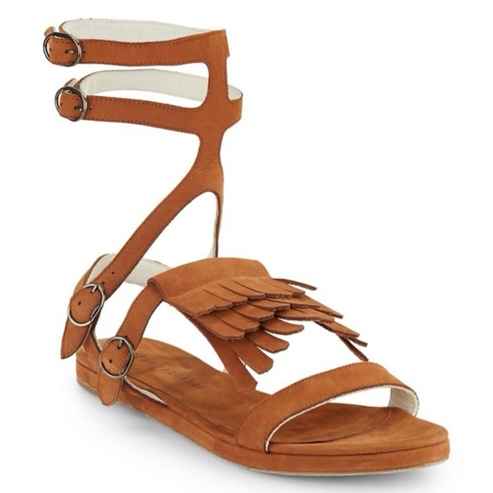 Freda‎ Salvador Caramel Brown Suede Gladiator Sandals 7M